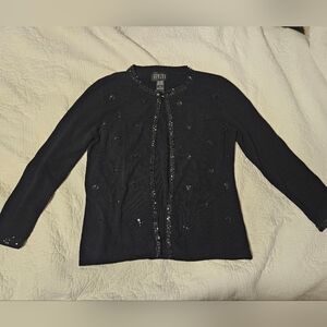 Finity Black Sequin Cardigan